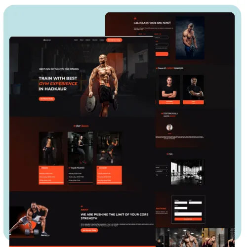 Gym and fitness trial funnel landing page