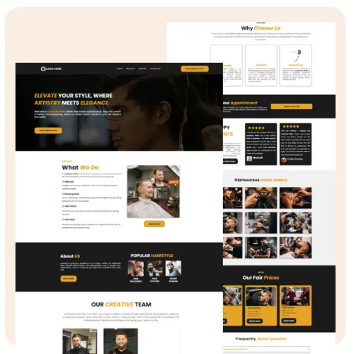 Hair salon online booking site